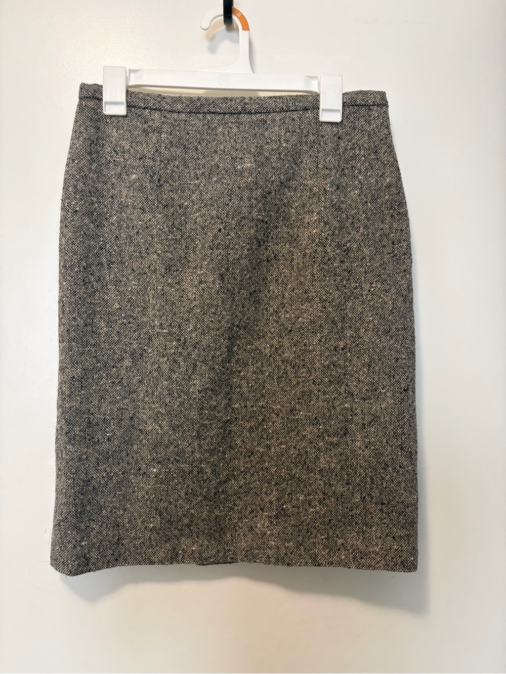Moschino 100% Wool Gray Tweed Pencil Skirt
